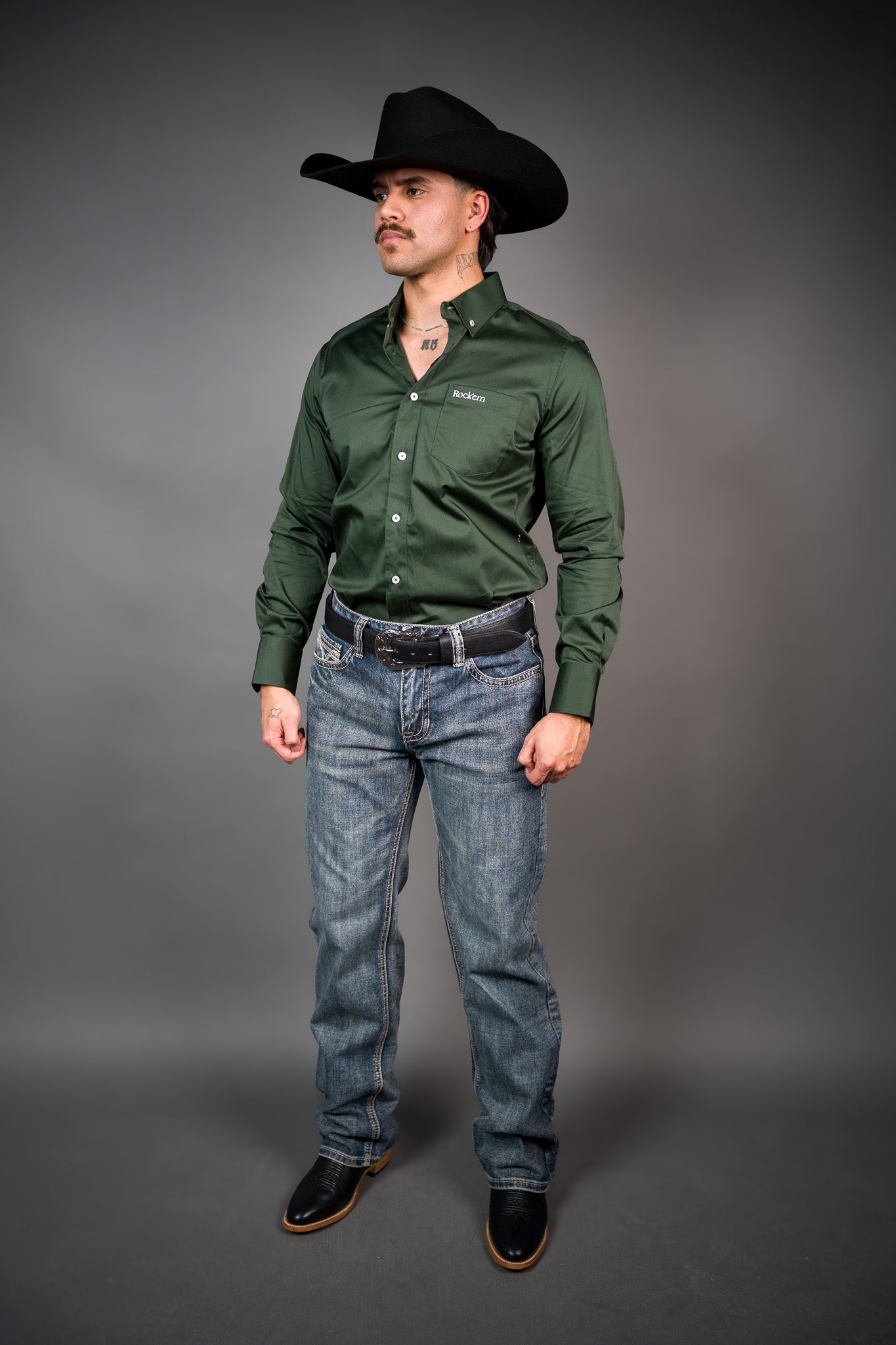 Rock'em Official Long Sleeve Button Up