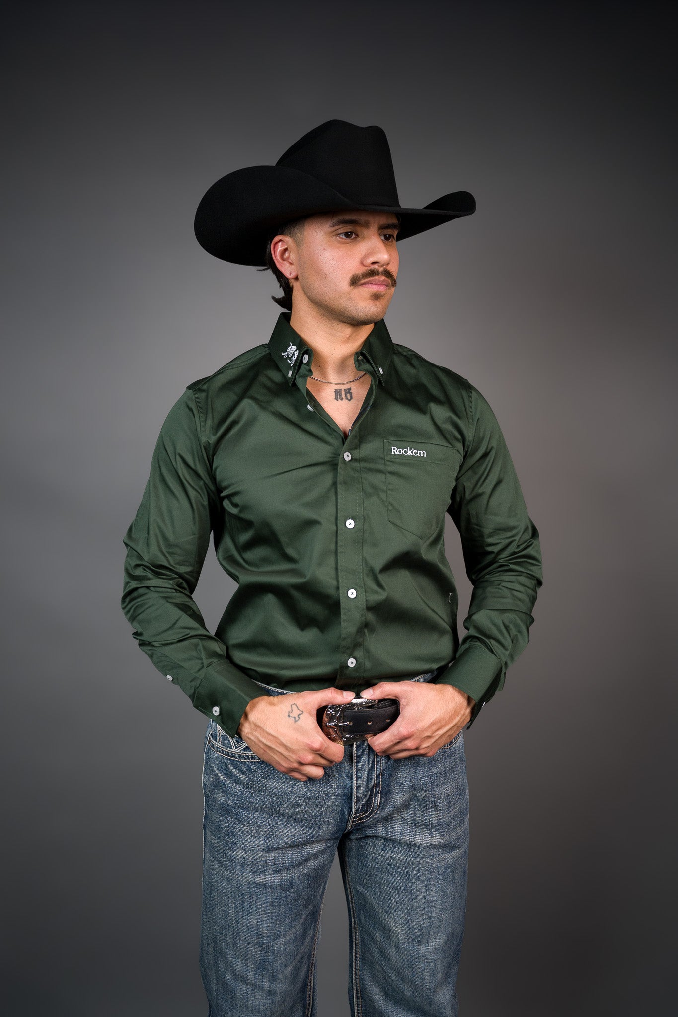 Rock'em Official Long Sleeve Button Up