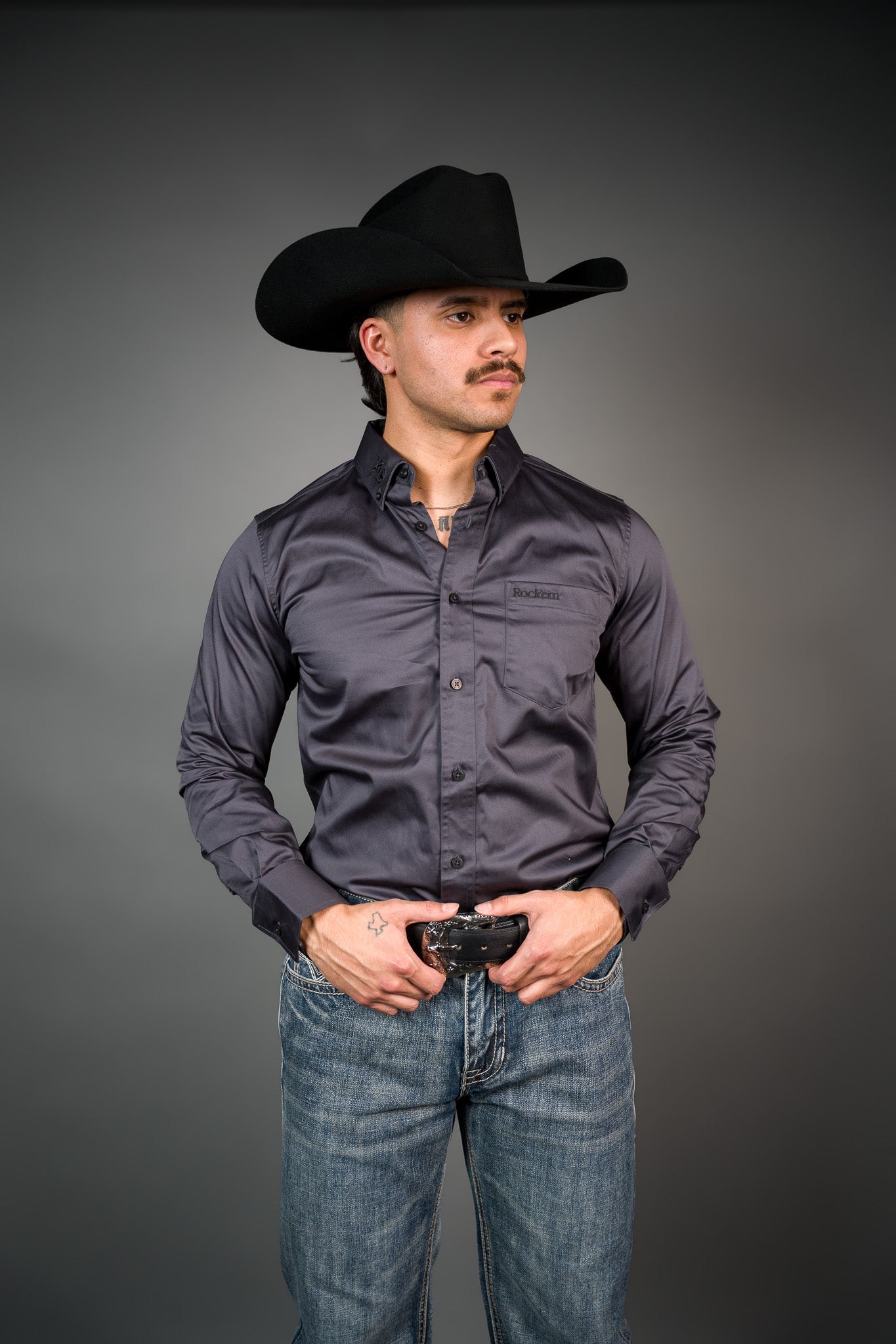 Rock'em Official Long Sleeve Button Up