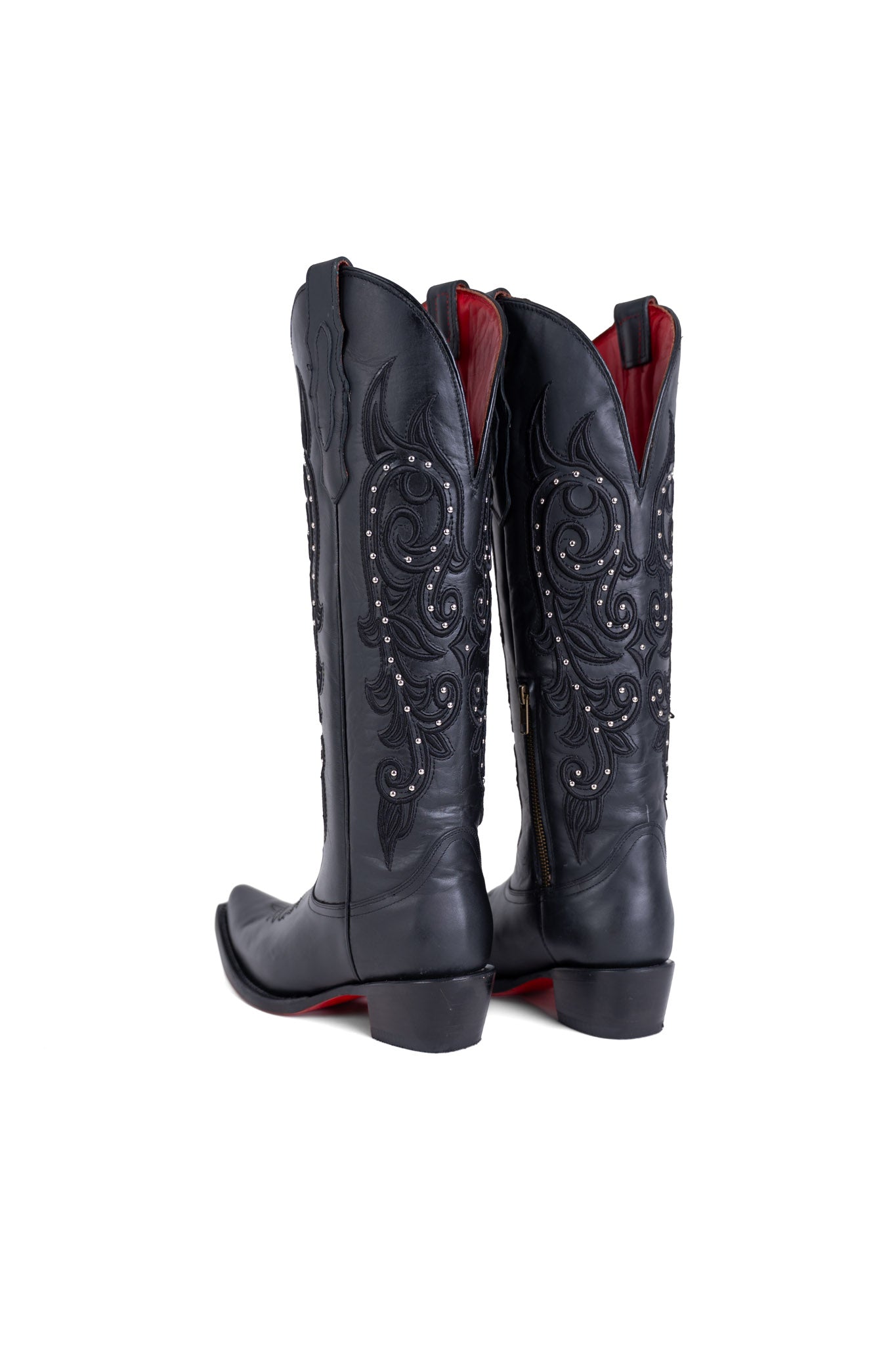 Elizabeth Tall Red Bottom Snip Toe Cowgirl Boot
