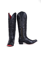 Elizabeth Tall Red Bottom Snip Toe Cowgirl Boot