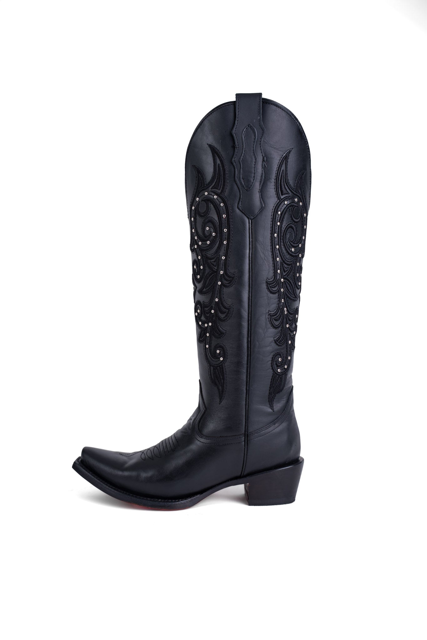 Elizabeth Tall Red Bottom Snip Toe Cowgirl Boot