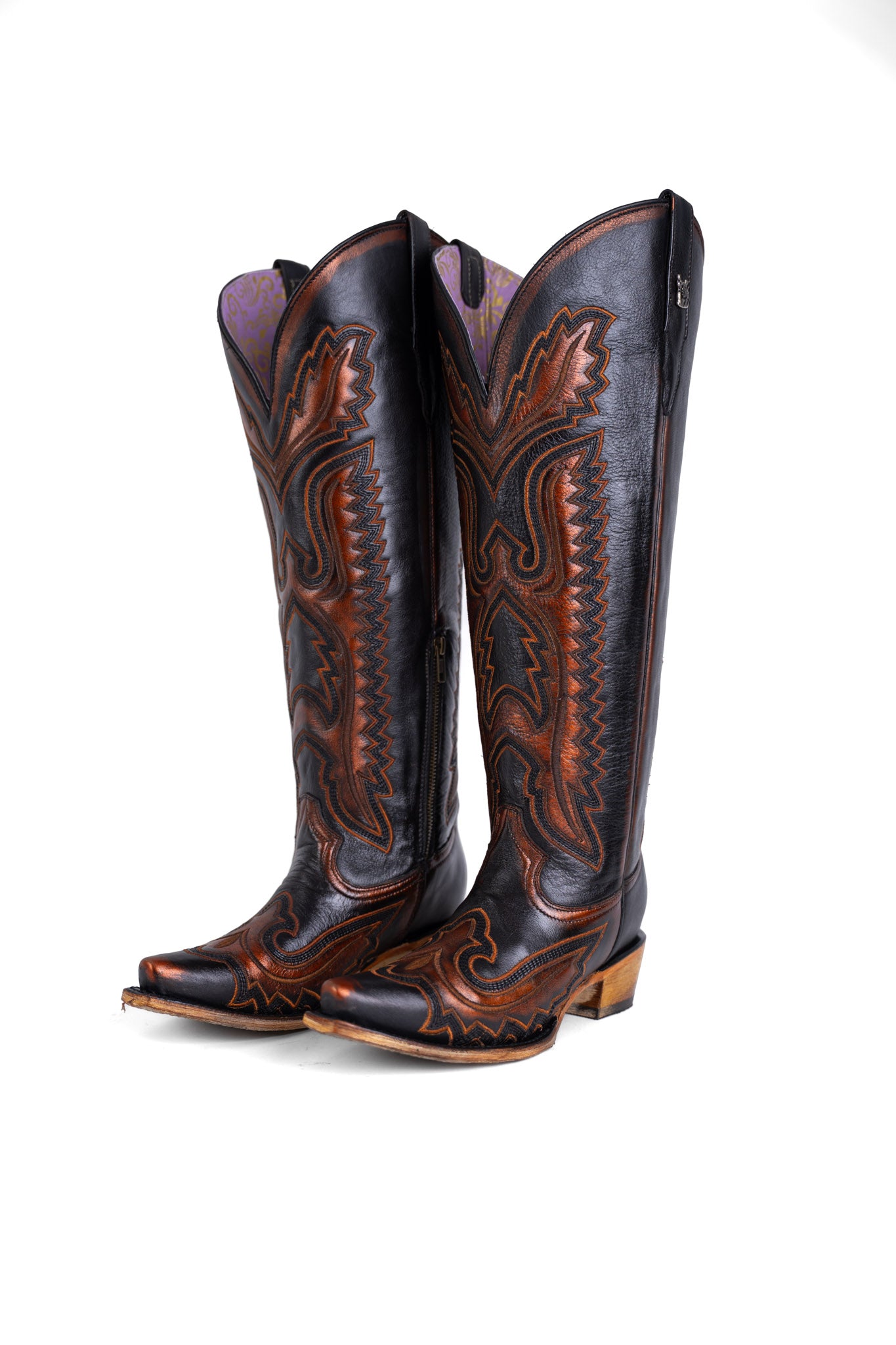 Stacy Tall Wide Calf Snip Toe Cowgirl Boot