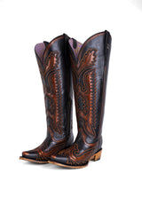 Stacy Tall Wide Calf Snip Toe Cowgirl Boot