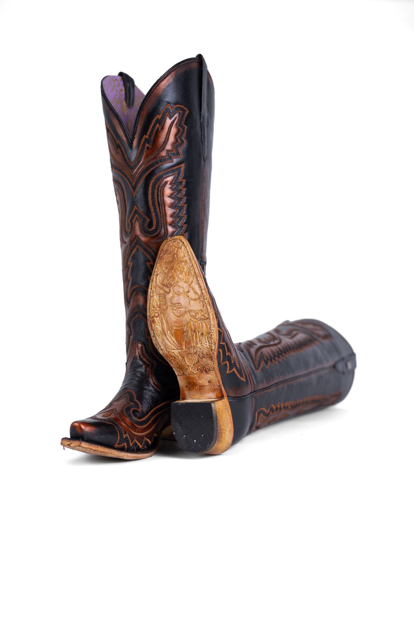 Stacy Tall Wide Calf Snip Toe Cowgirl Boot