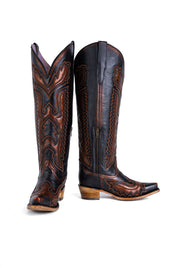 Stacy Tall Wide Calf Snip Toe Cowgirl Boot