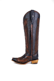 Stacy Tall Wide Calf Snip Toe Cowgirl Boot