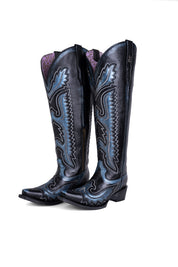 Stacy Tall Wide Calf Snip Toe Cowgirl Boot