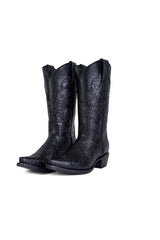 Tooled Snip Toe Cowgirl Boot
