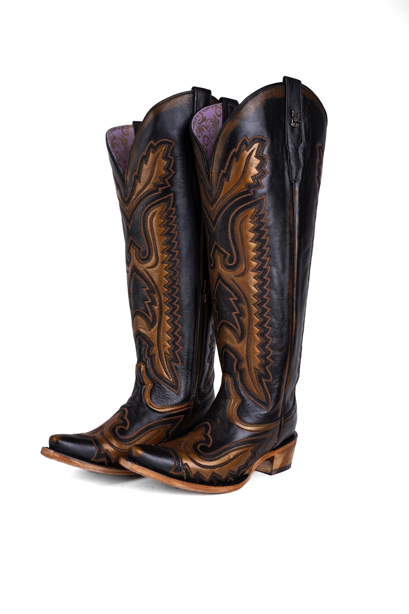 Stacy Tall Wide Calf Snip Toe Cowgirl Boot
