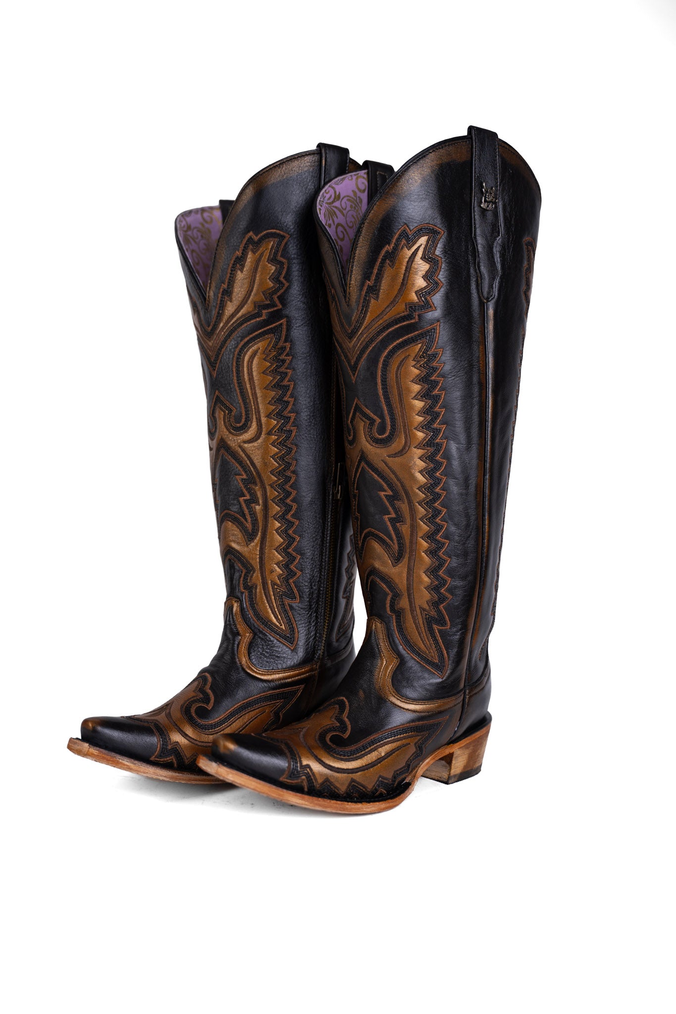 Stacy Tall Wide Calf Snip Toe Cowgirl Boot