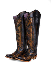 Stacy Tall Wide Calf Snip Toe Cowgirl Boot