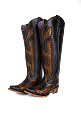 Stacy Tall Wide Calf Snip Toe Cowgirl Boot