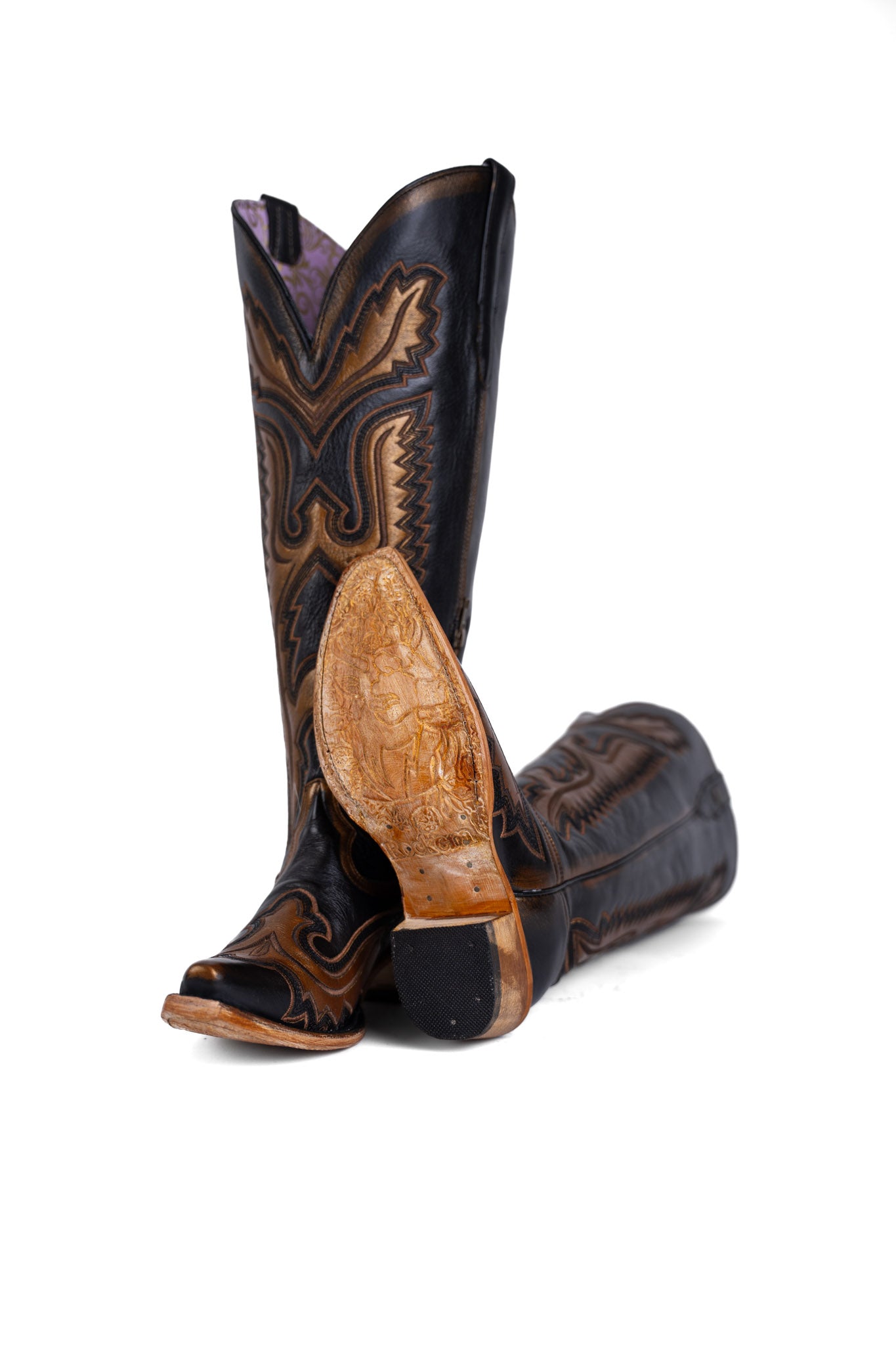 Stacy Tall Wide Calf Snip Toe Cowgirl Boot