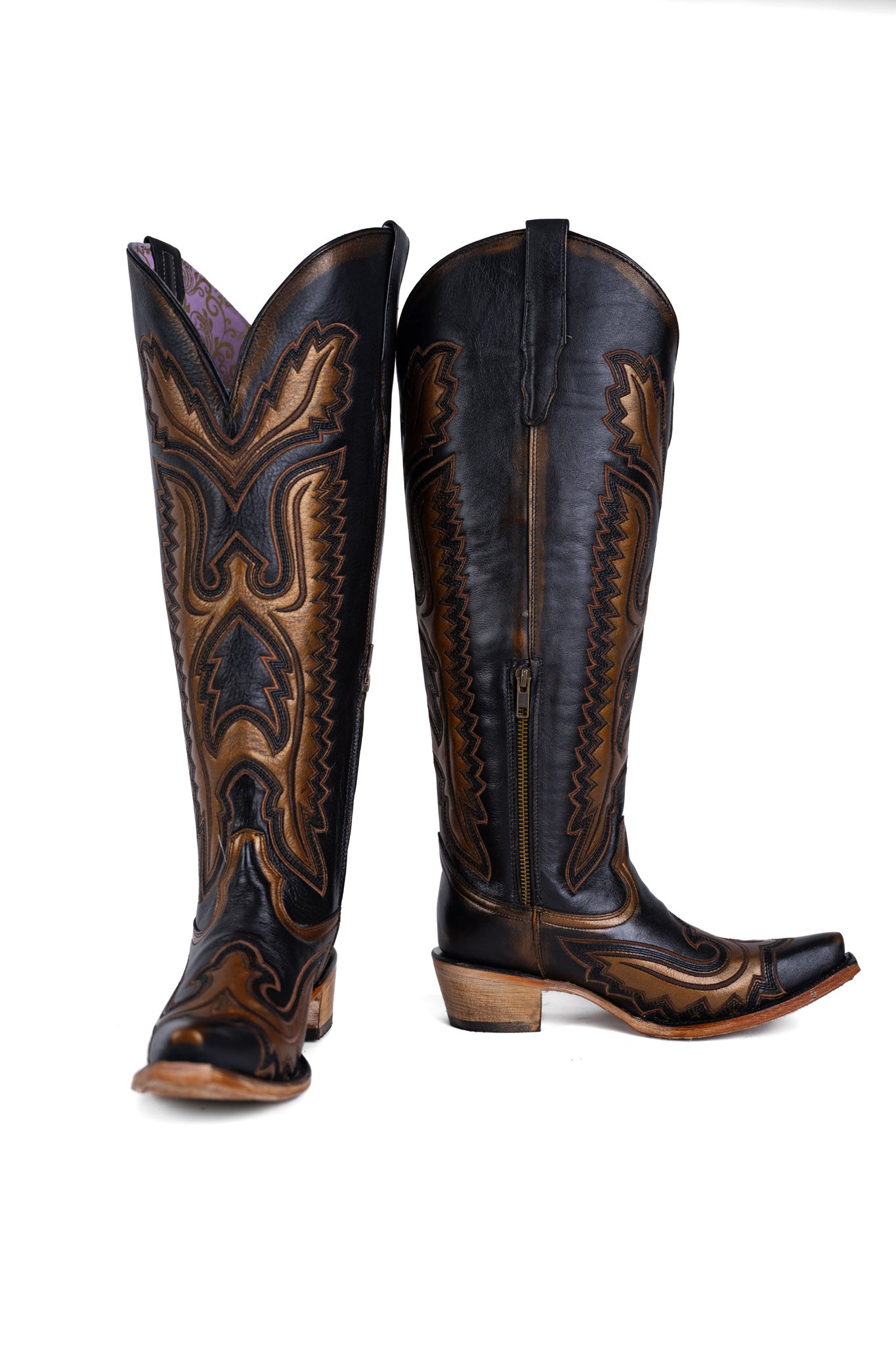 Stacy Tall Wide Calf Snip Toe Cowgirl Boot