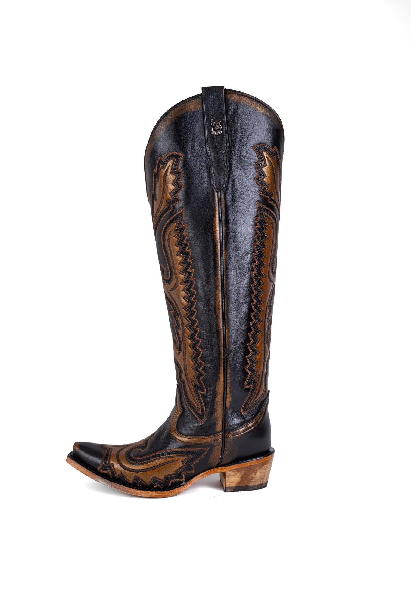 Stacy Tall Wide Calf Snip Toe Cowgirl Boot