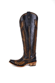 Stacy Tall Wide Calf Snip Toe Cowgirl Boot