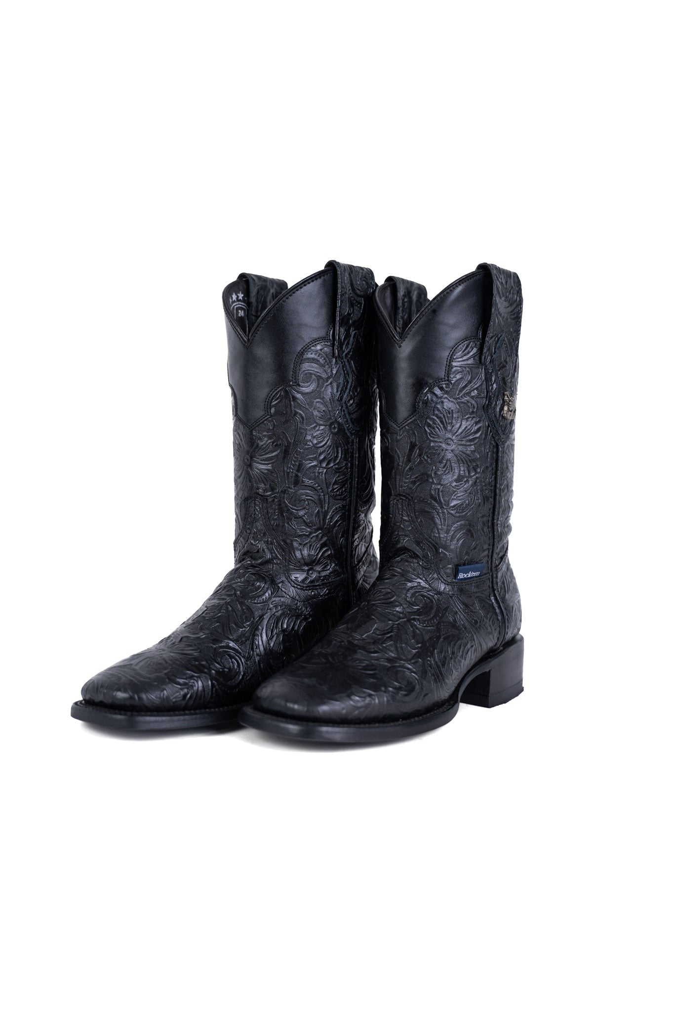 Tooled Square Toe Cowgirl Boot