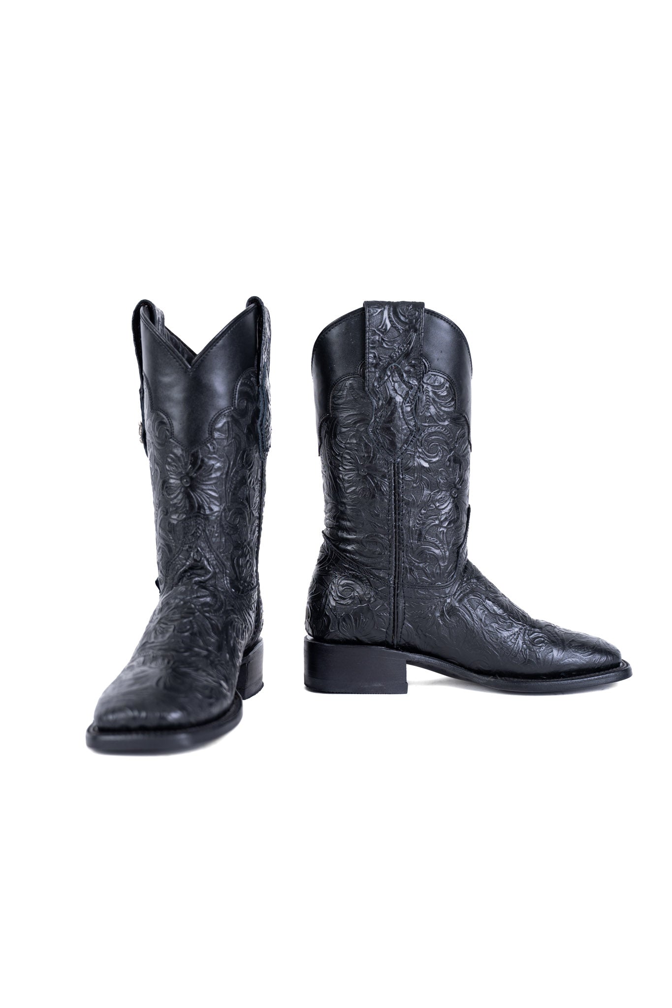 Tooled Square Toe Cowgirl Boot