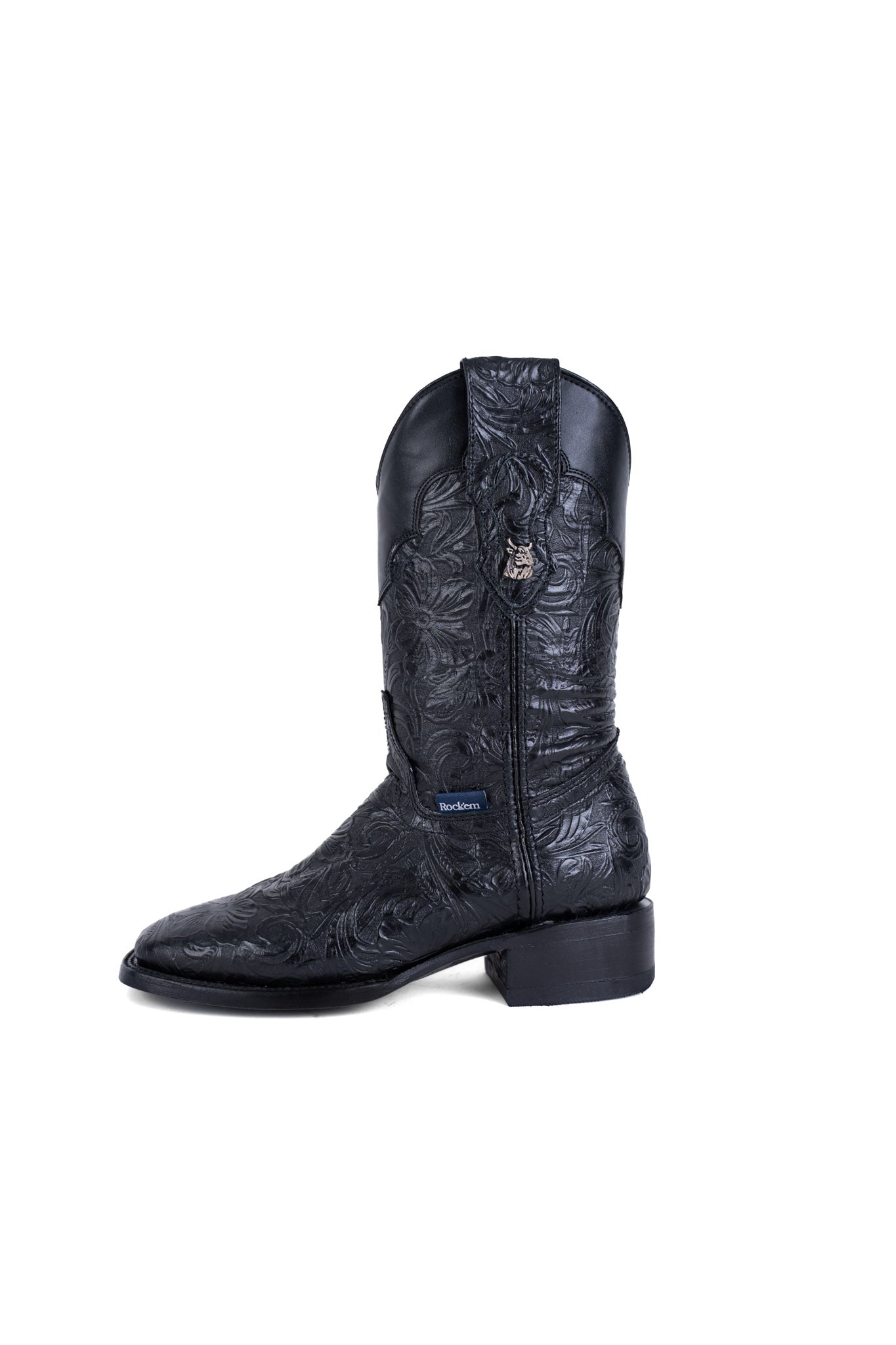 Tooled Square Toe Cowgirl Boot
