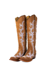 Azalea Nobuck Tall Snip Toe Cowgirl Boot