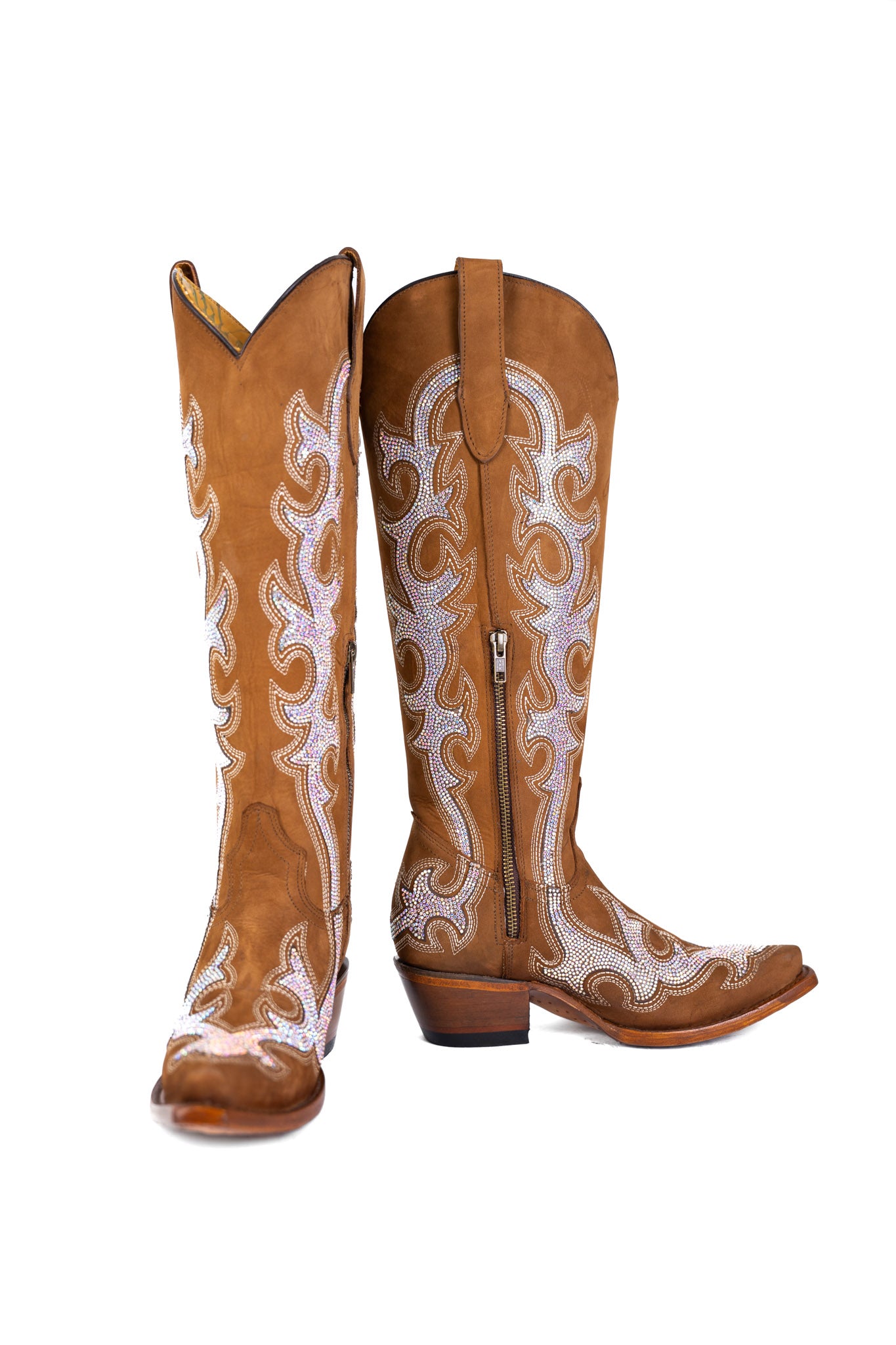 Azalea Nobuck Tall Snip Toe Cowgirl Boot