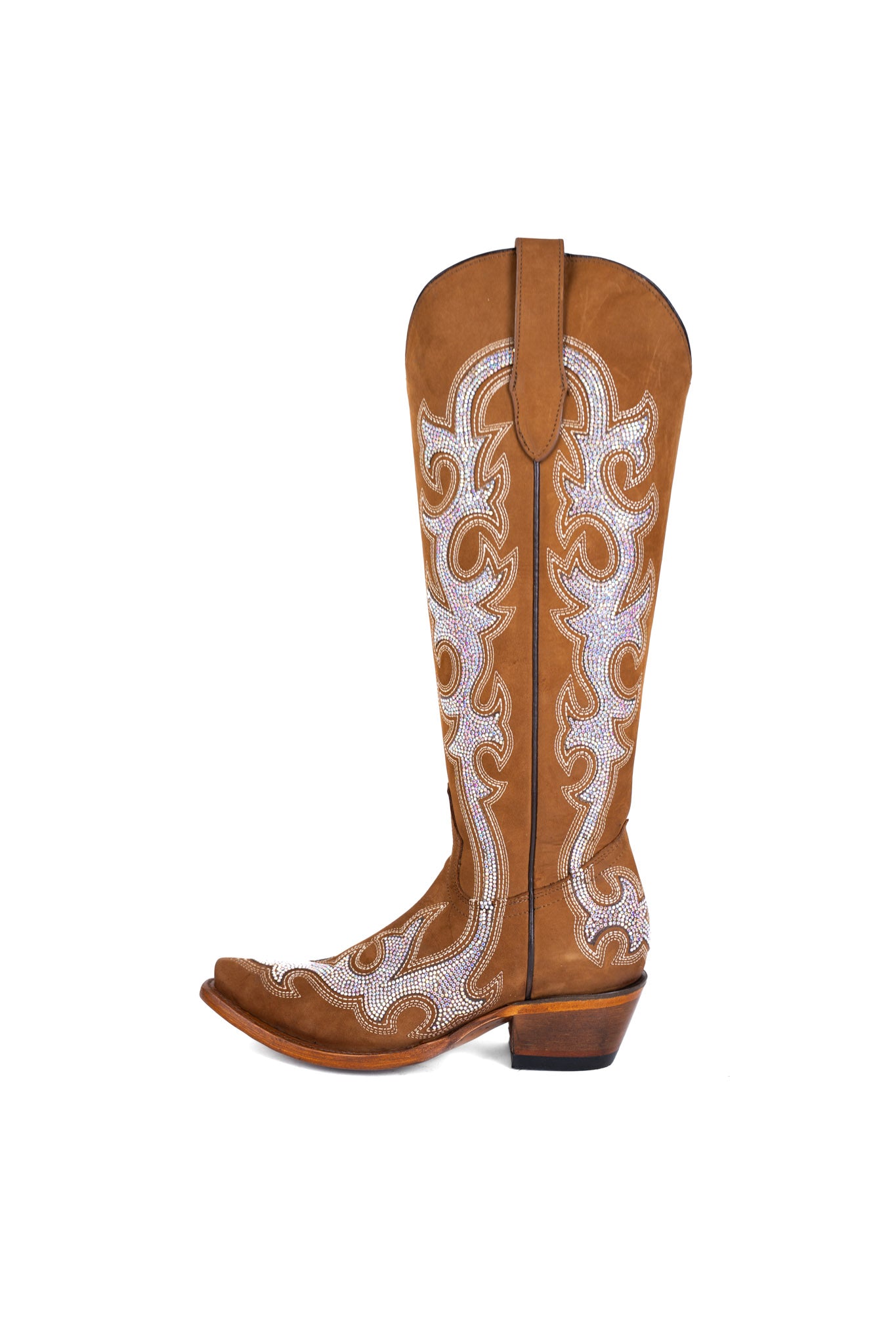 Azalea Nobuck Tall Snip Toe Cowgirl Boot
