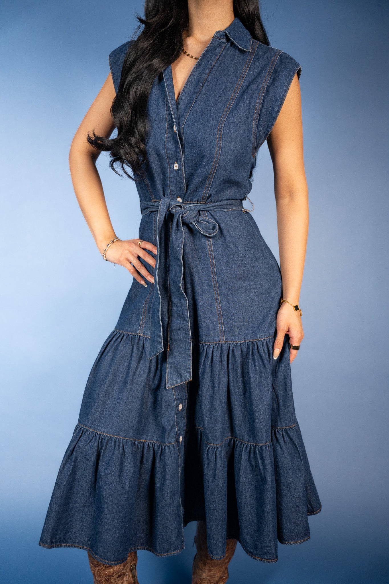 Betsy Denim Midi Shirtdress