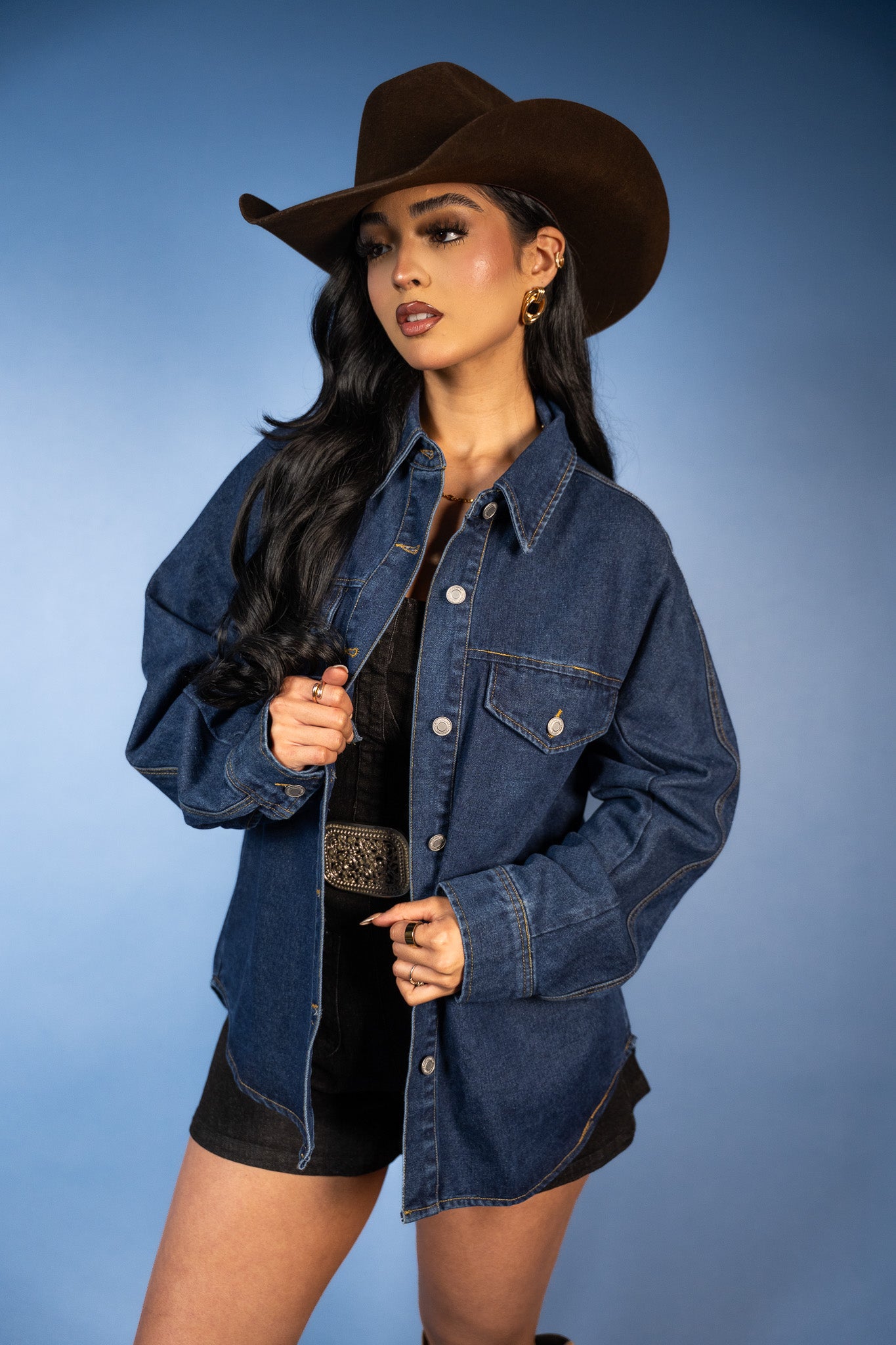 Odalys Oversized Denim Shacket