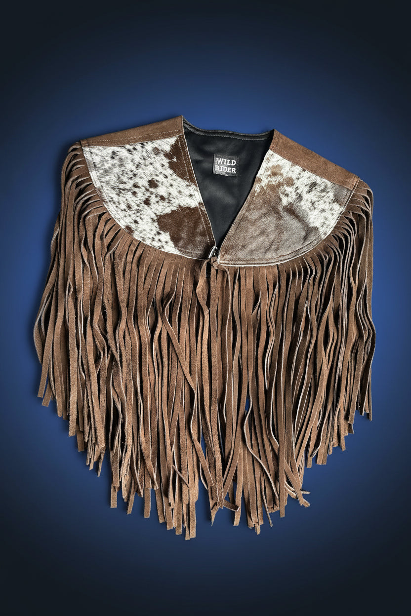 Cowhide Round Fringe Vest