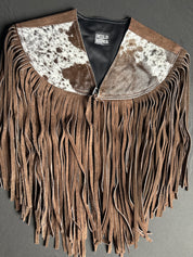 Cowhide Round Fringe Vest