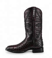 Caiman Hornback Belcrest Square Toe Cowboy Boot