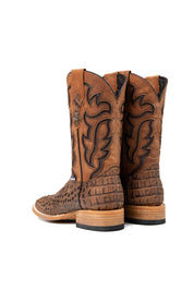 Bruce Matte Caiman Hornback Square Toe Cowboy Boot