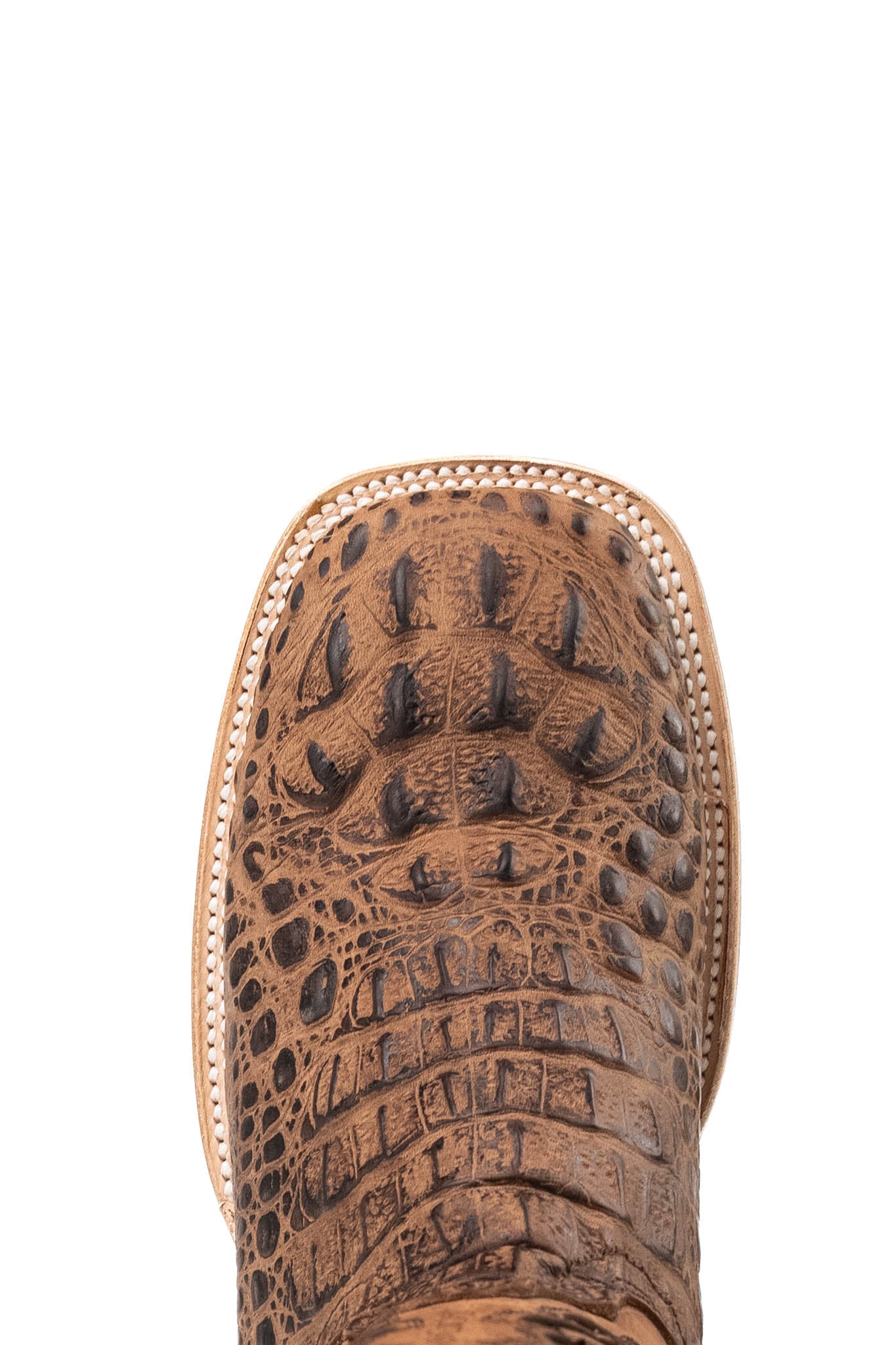 Bruce Matte Caiman Hornback Square Toe Cowboy Boot