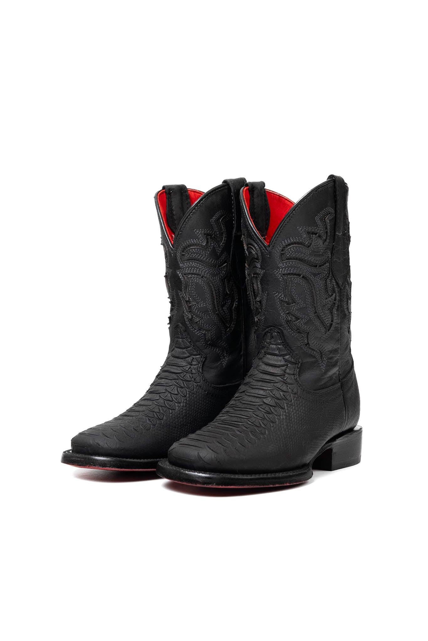 Little Kids Bruce Python Red Bottom Cowboy Boot