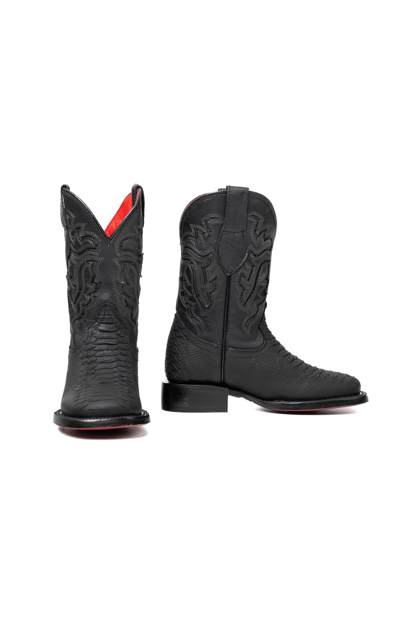 Little Kids Bruce Python Red Bottom Cowboy Boot