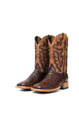 Bruce Ostrich Square Toe Cowboy Boot