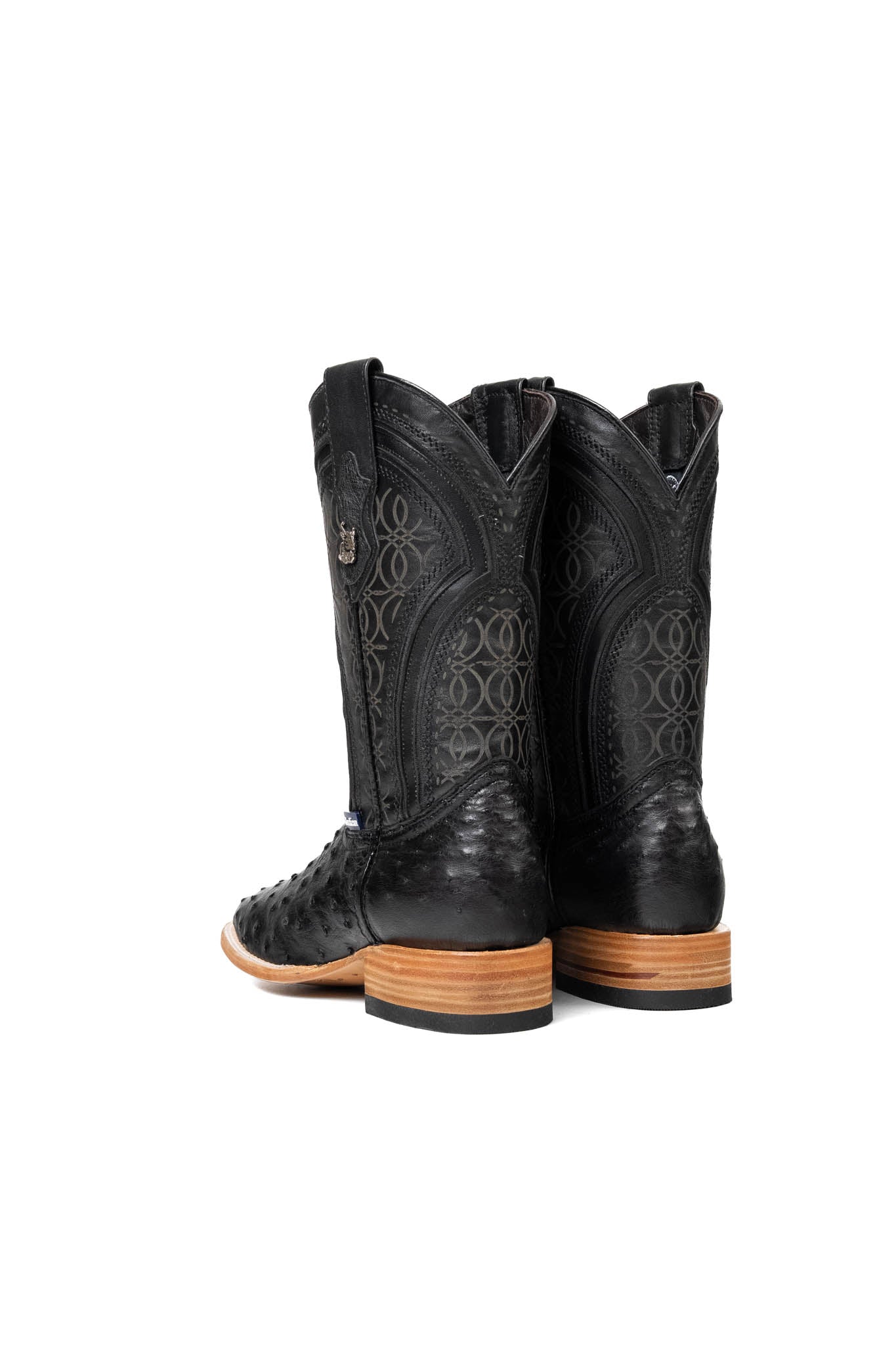 Walter Ostrich Exotic Square Toe Cowboy Boot