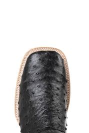 Walter Ostrich Exotic Square Toe Cowboy Boot