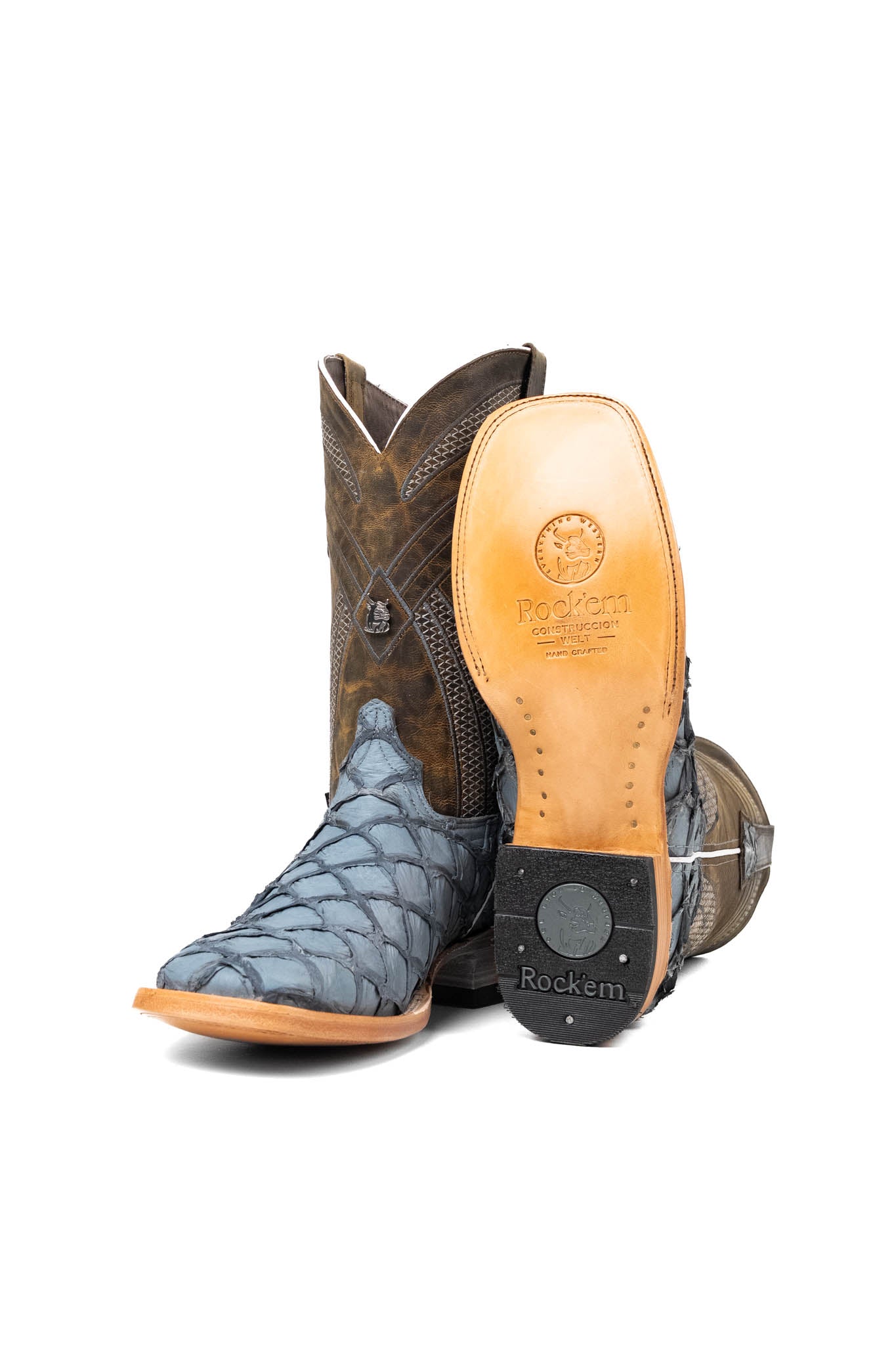 Monroe Pirarucu Exotic Square Toe Cowboy Boot