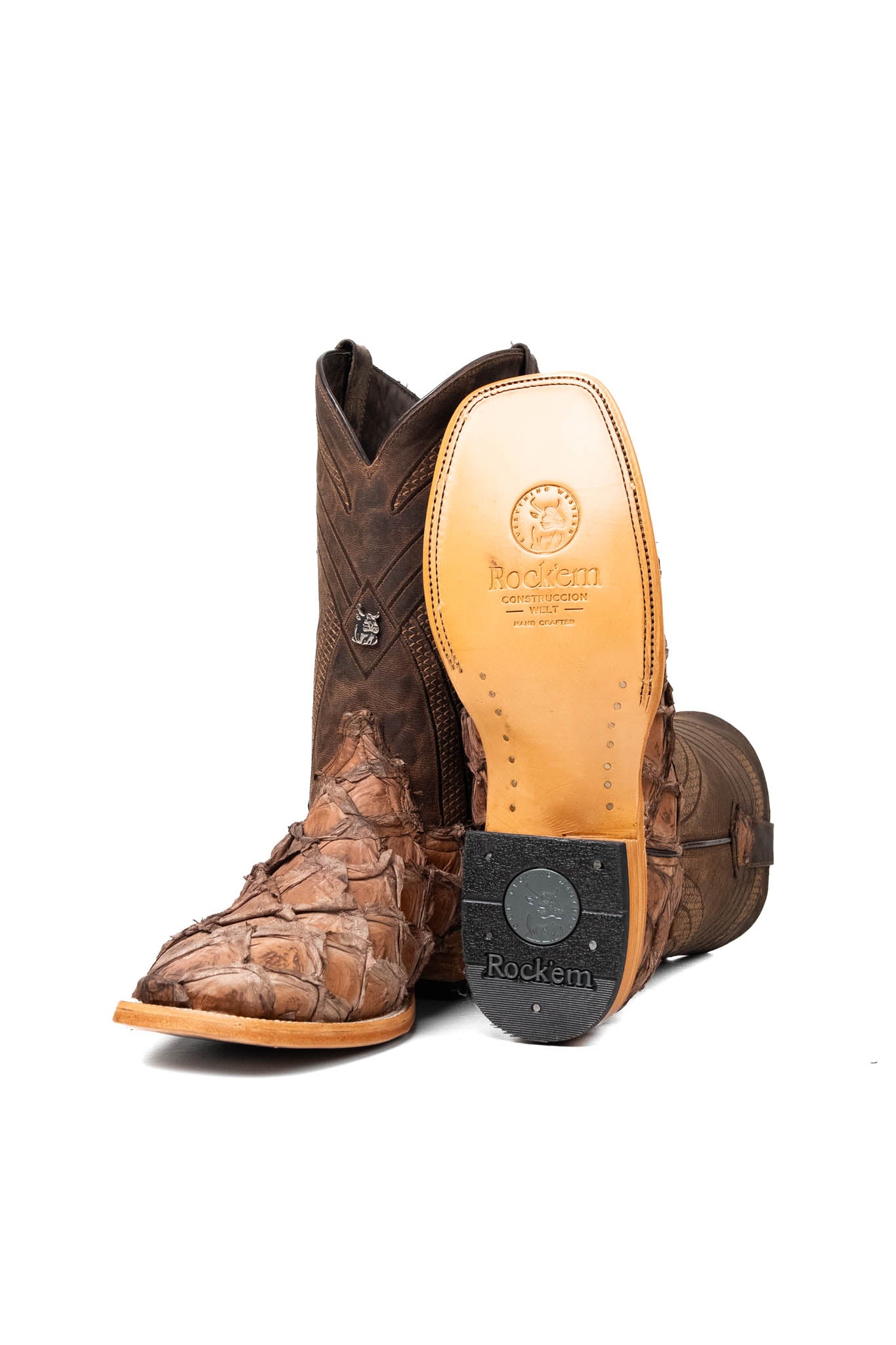 Monroe Pirarucu Exotic Square Toe Cowboy Boot
