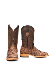 Monroe Pirarucu Exotic Square Toe Cowboy Boot