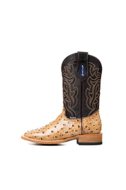 Bruce Ostrich Square Toe Cowboy Boot