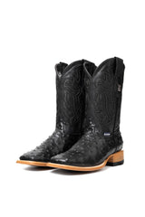 Bruce Ostrich Square Toe Cowboy Boot
