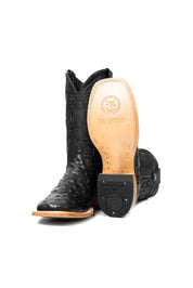 Bruce Ostrich Square Toe Cowboy Boot