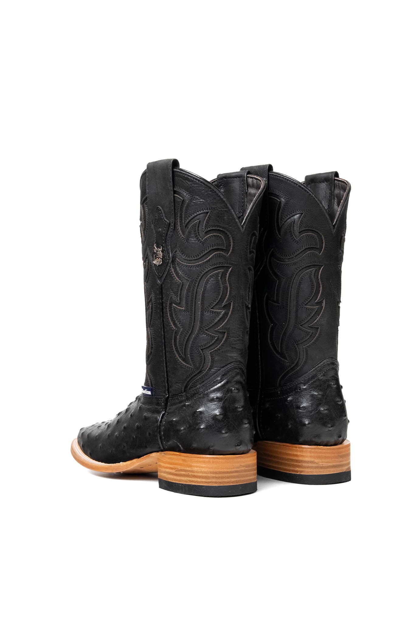 Bruce Ostrich Square Toe Cowboy Boot
