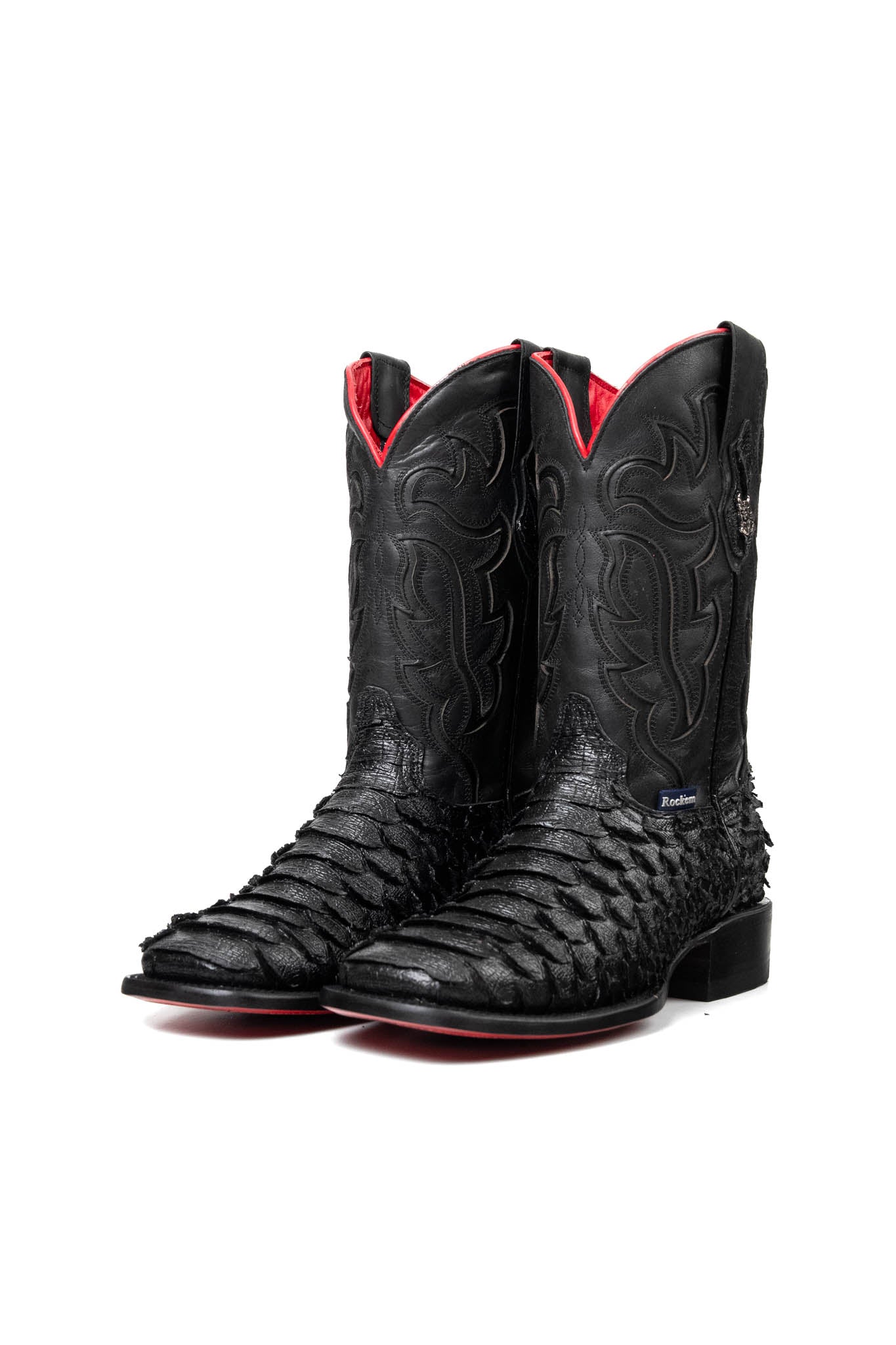 Bruce Rappaport Boot Bruce Viper Red Bottom Square Toe Cowboy Boot – Rock'Em
