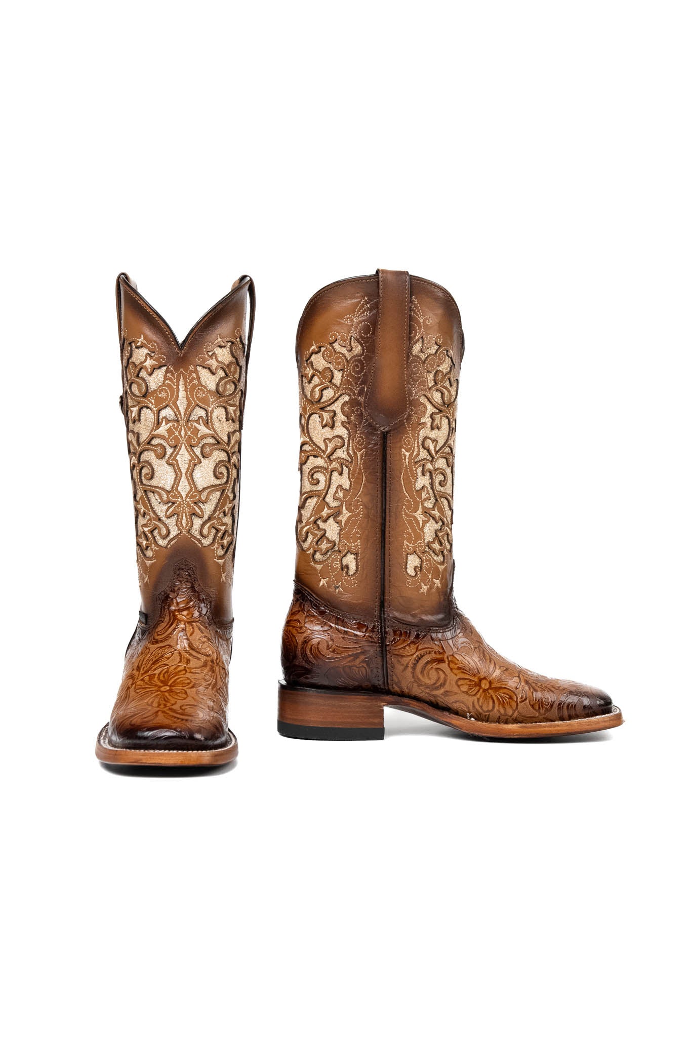 Alma Flor De Luz Square Toe Cowgirl Boot