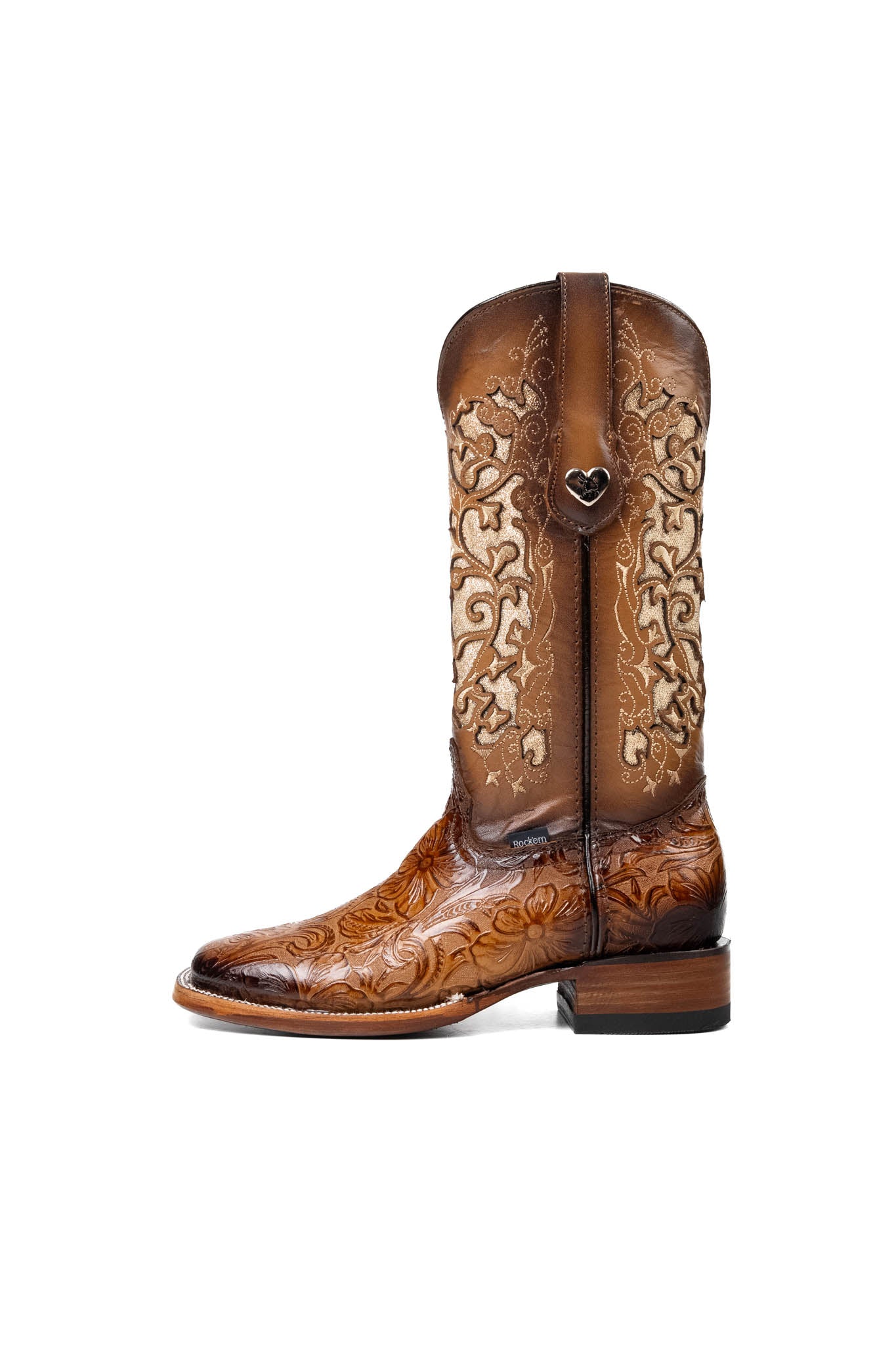 Alma Flor De Luz Square Toe Cowgirl Boot
