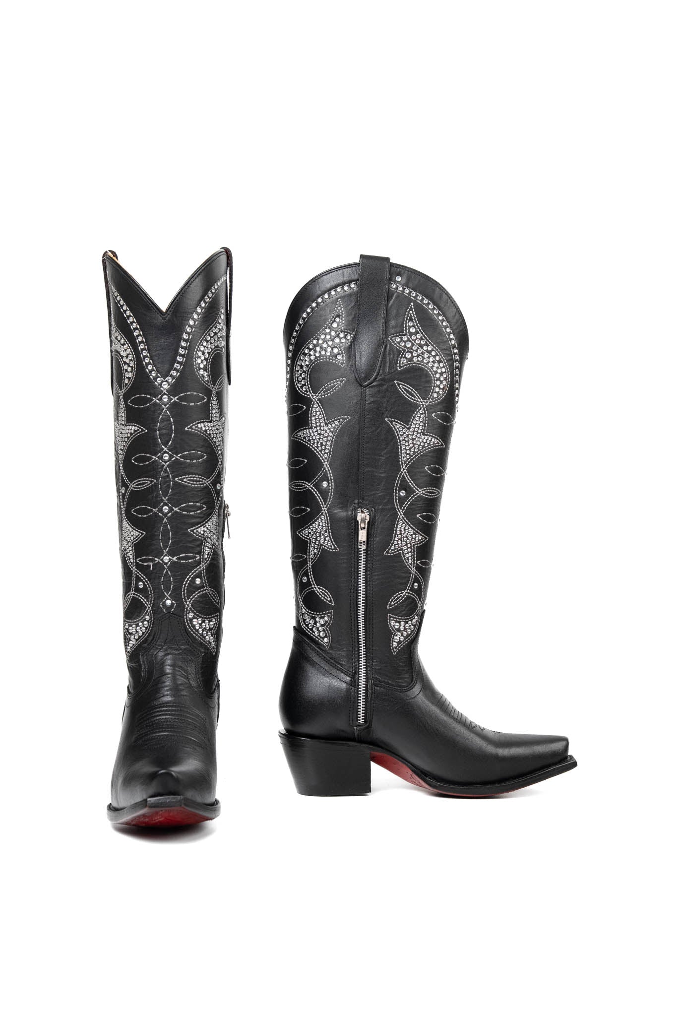 Jolene Tall Red Bottom Snip Toe Cowgirl Boot